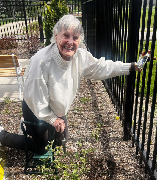 Senior woman gardening
