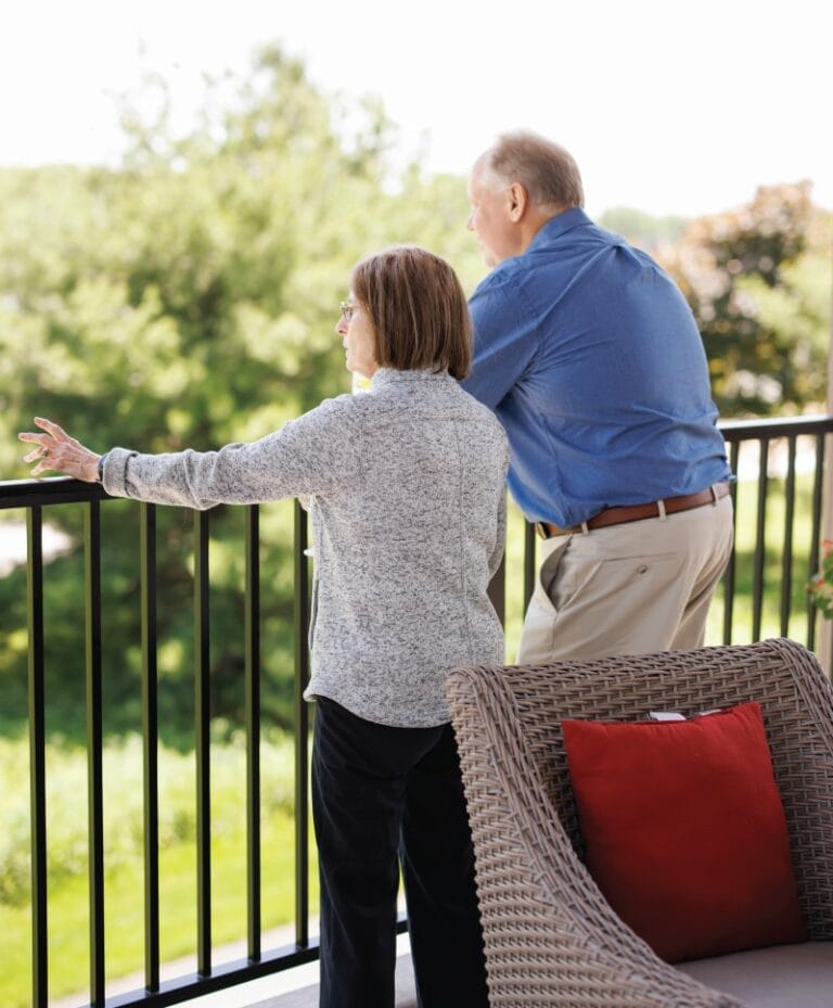 Couple on their balcony