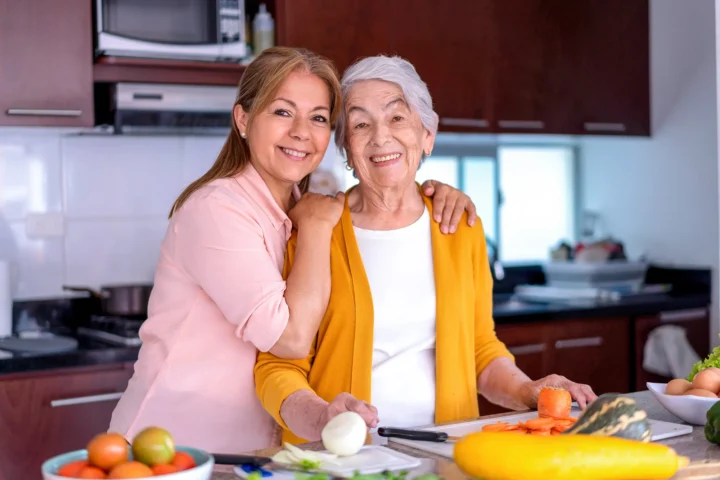 Senior Living Resident with her adult daughter