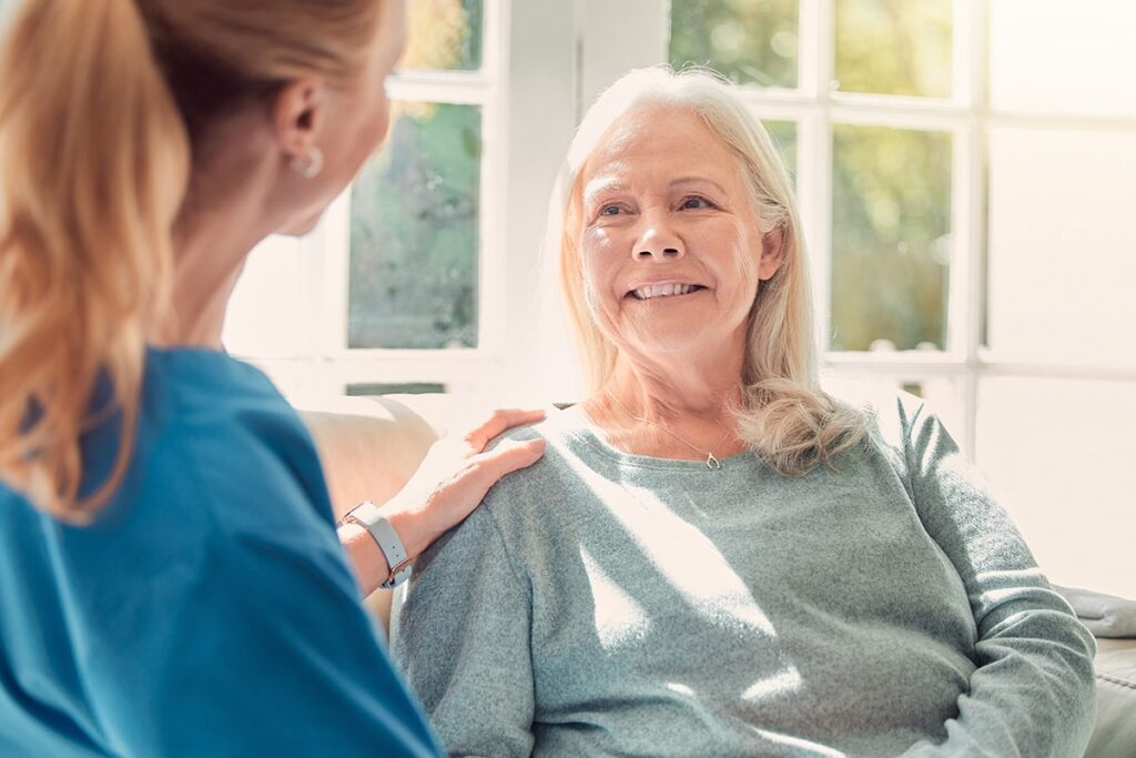 The Courtyard at Fitchburg | Senior Woman With Caregiver